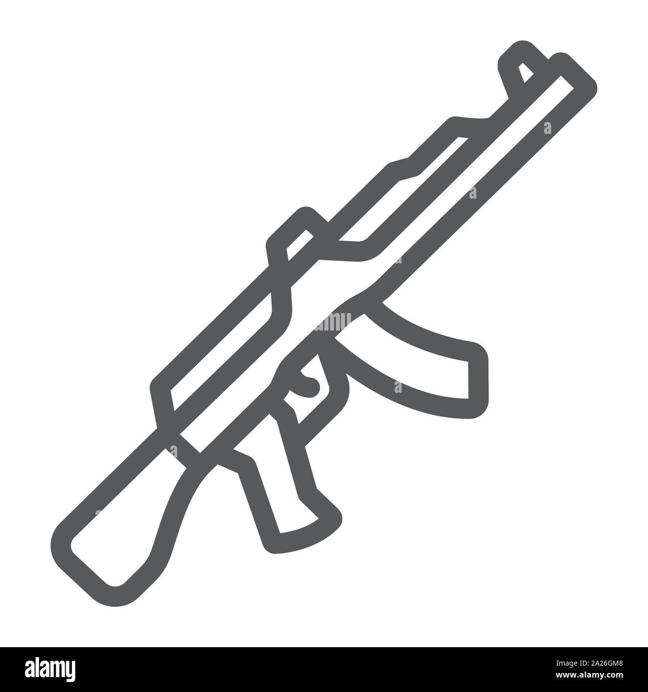 AK47 Symbol Leitung, Gewehr- und militärische, Maschinengewehr ...