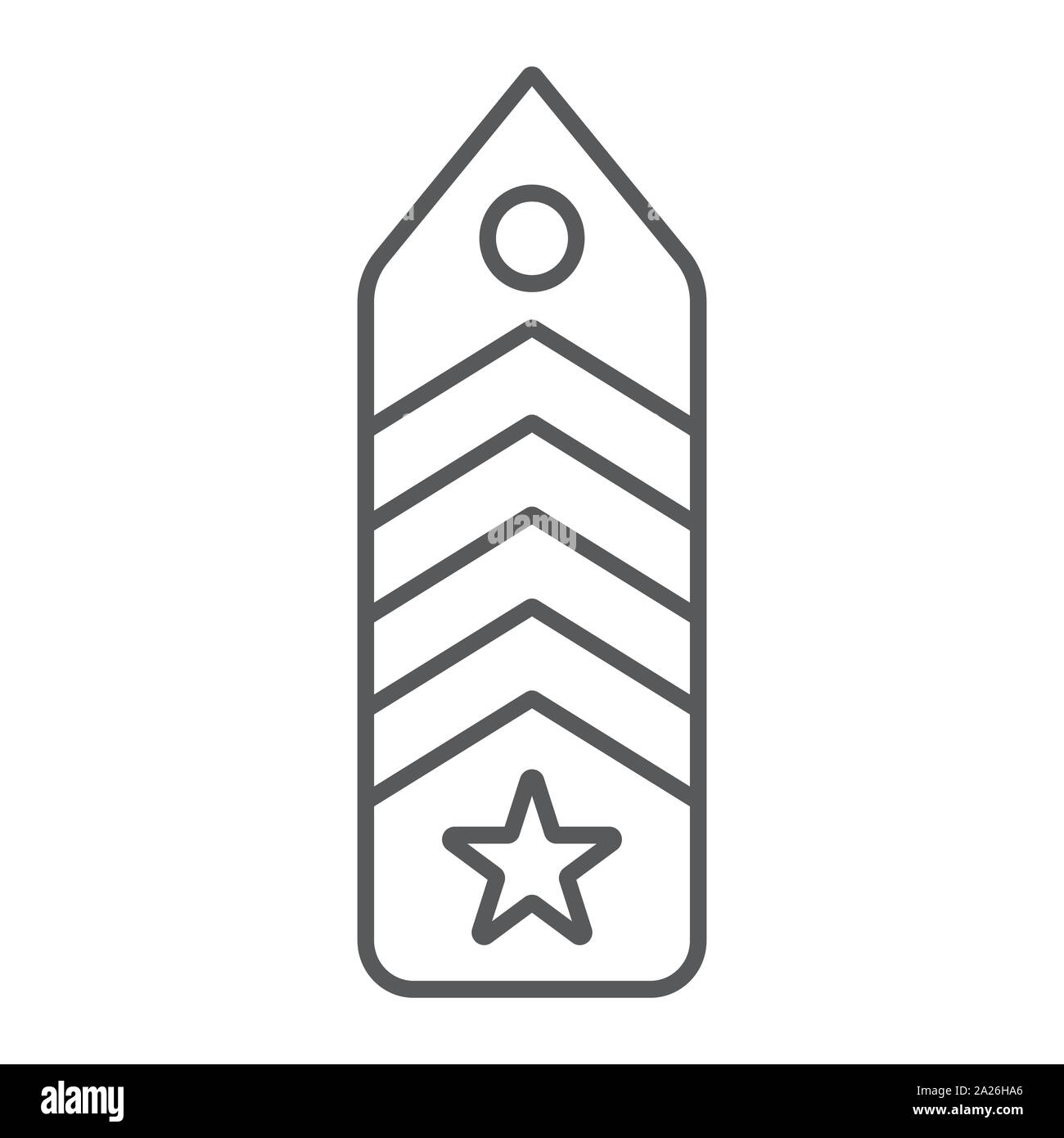 Militärische Chevron dünne Linie Symbol, Uniformen und Abzeichen, Army