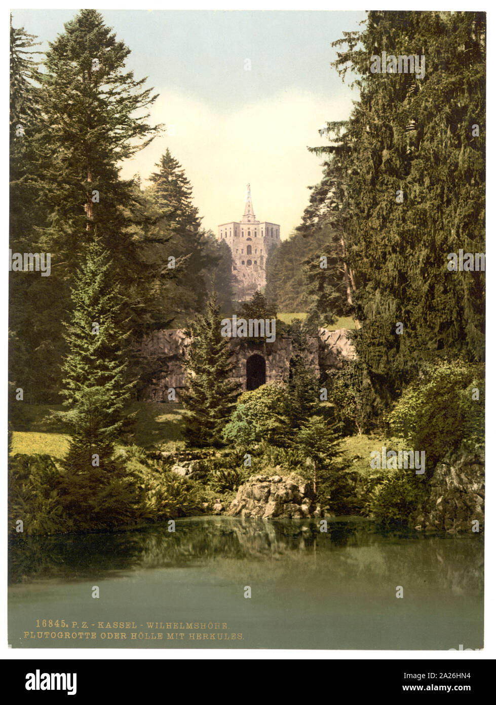 Pluto Grotte und Hercules, Wilhelmshohe, Cassel (Kassel), Hesse-Nassau, Deutschland; Stockfoto