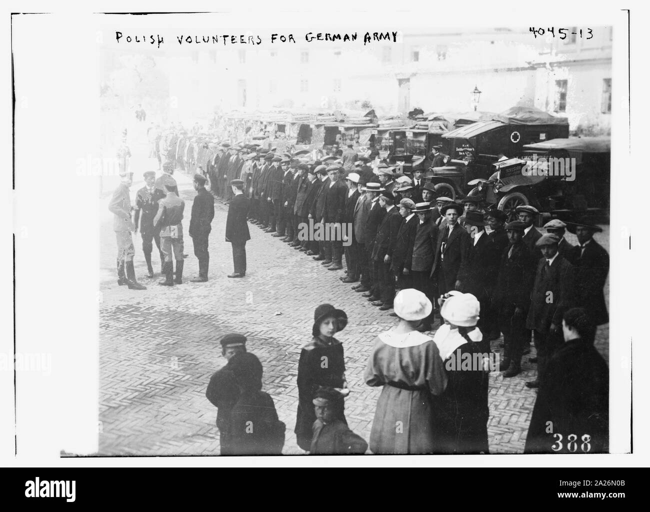 Polnische Freiwillige für deutsche Armee Stockfoto