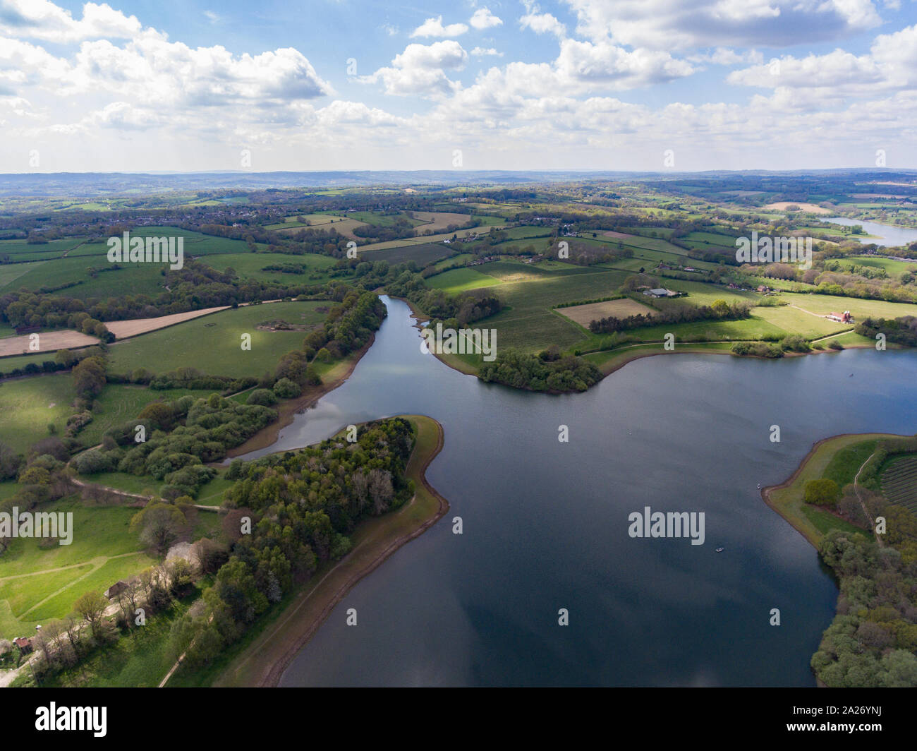 Luftaufnahme von bewl Wasserbehälter Stockfoto