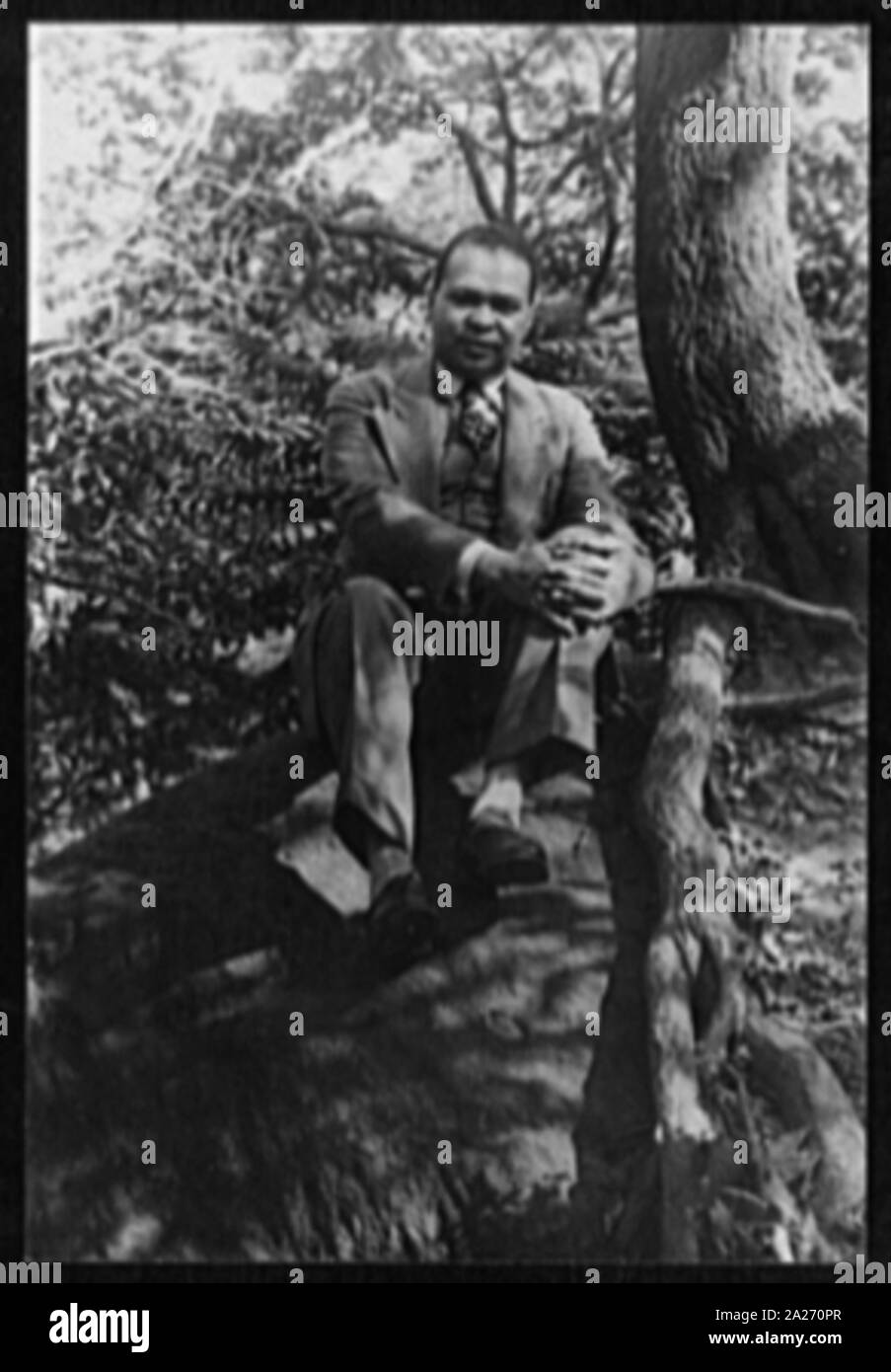 Portrait von Countee Cullen, im Central Park Stockfoto