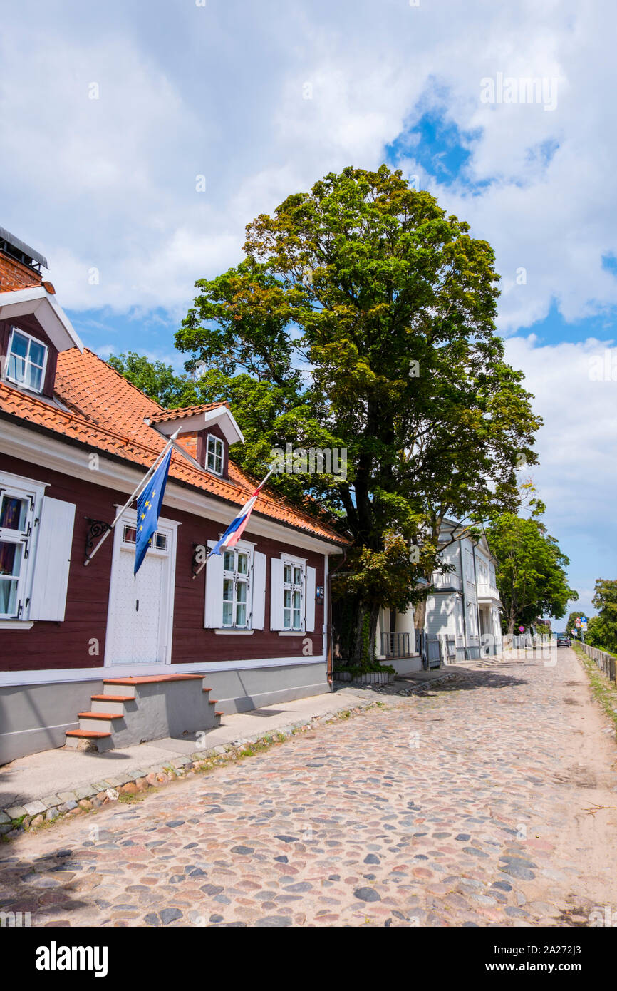 Balasta dambis, Riverside Street, Kipsala, Riga, Lettland Stockfoto