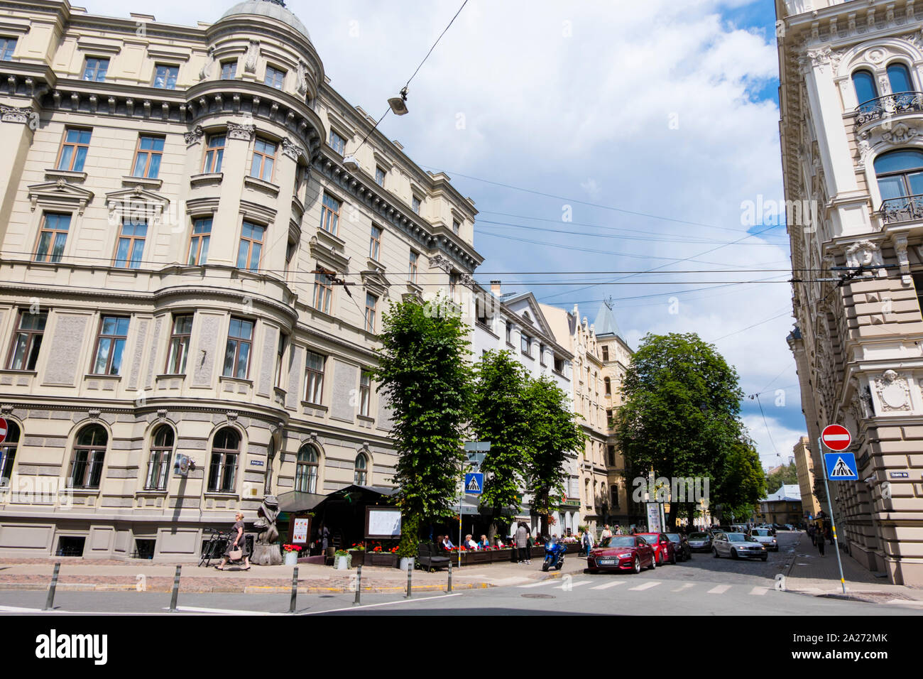 Antonijas iela Centrs, Riga, Lettland Stockfoto