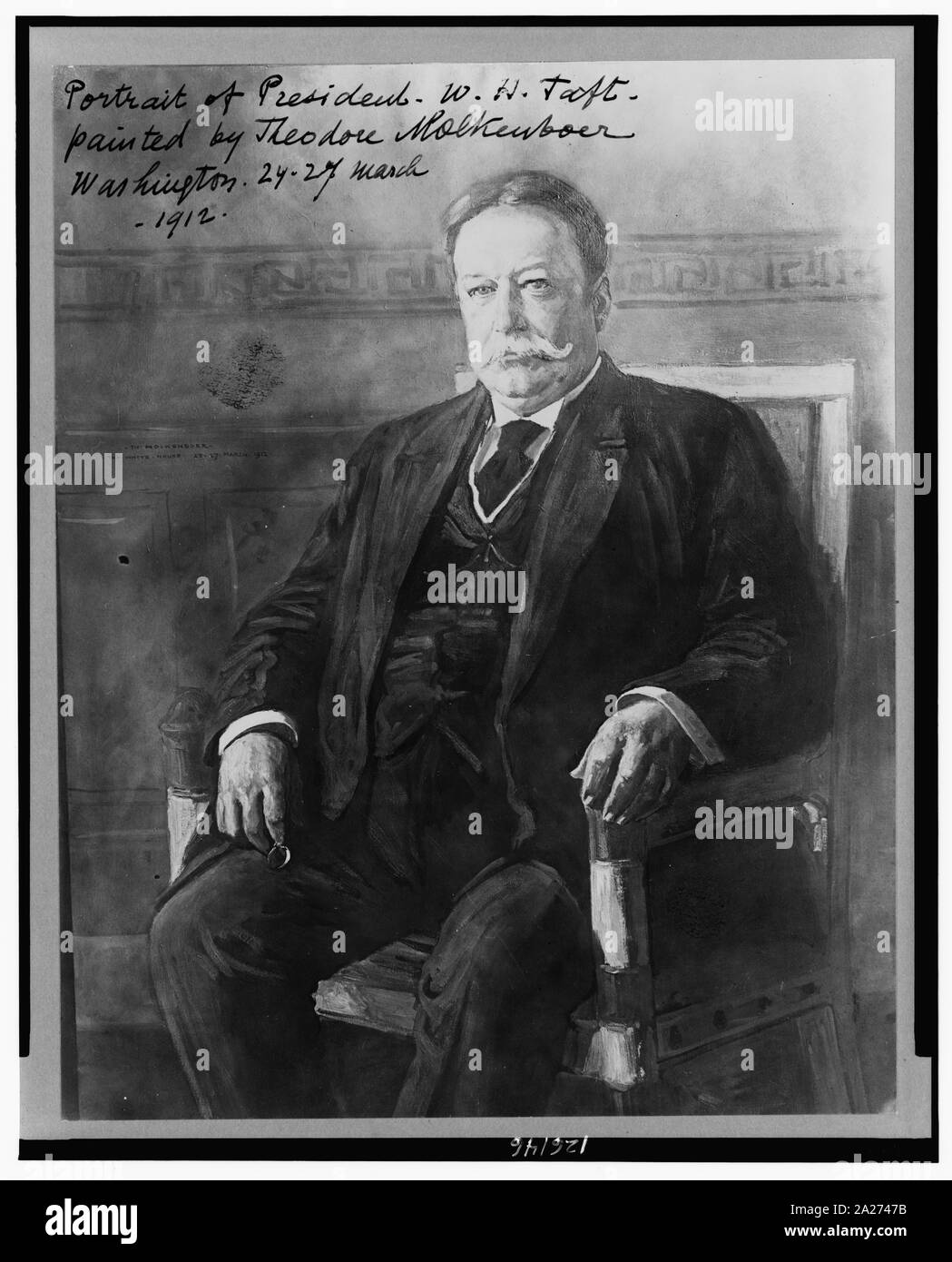 Porträt von Präsident W.H. Taft durch Theodore Molkenboer, Washington, 24-27 März 1912 lackiert Stockfoto