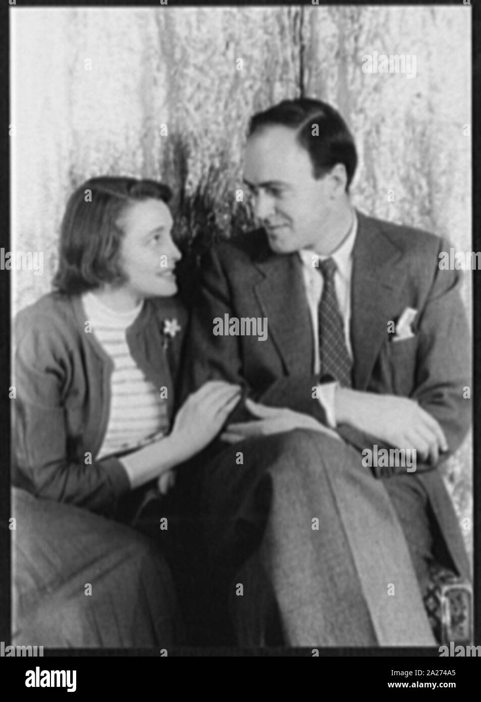 Portrait von Roald Dahl und Patricia Neal Stockfoto