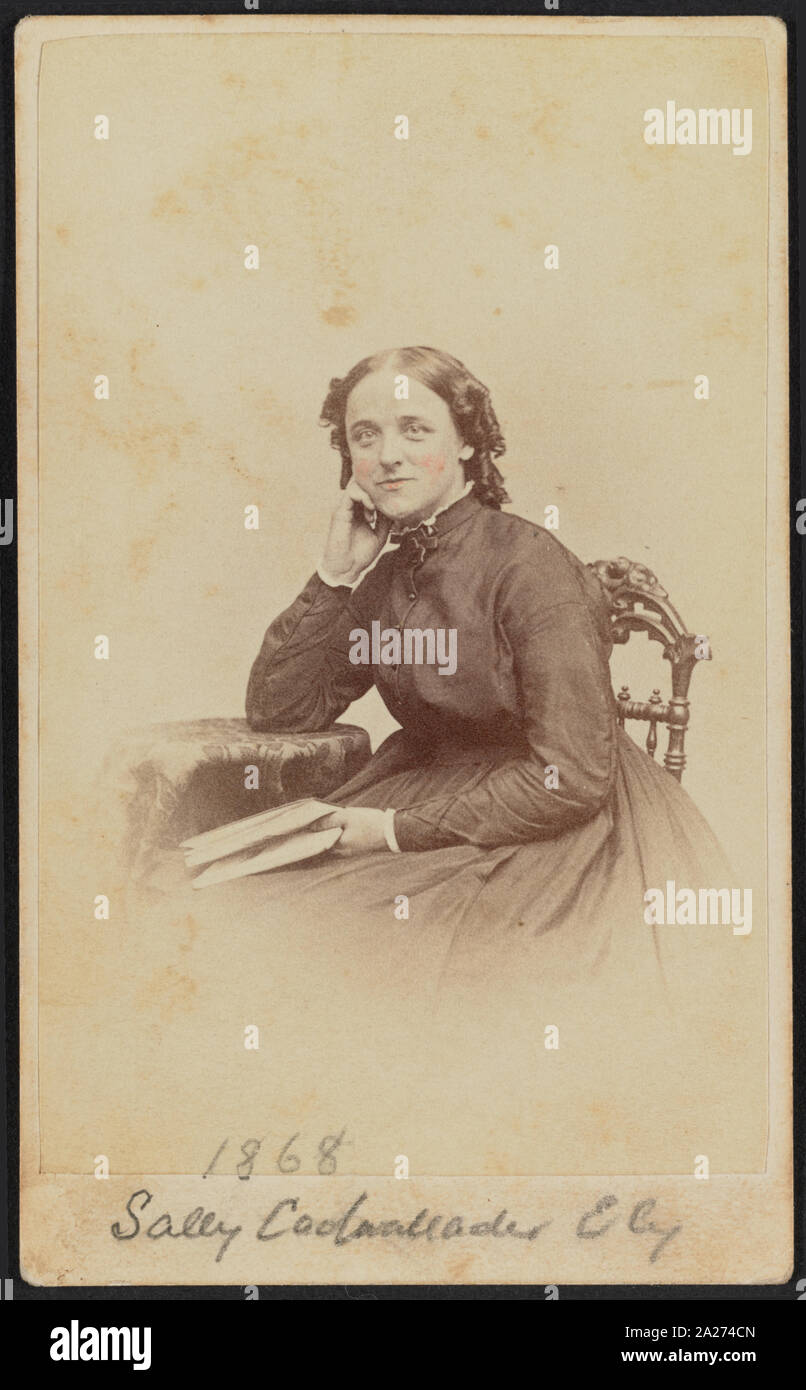 Portrait von Sally Cadwallader Ely/fotografiert von H.C. Phillips, N.W. adr. 9 und Kastanien Sts., Philadelphia Stockfoto