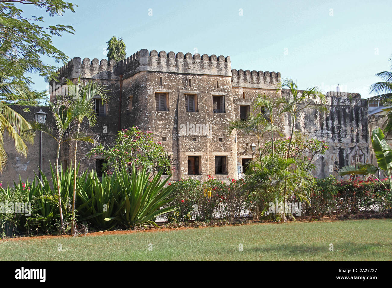 Die alte Festung Fort AKA arabischen Festung oder Ngome Kongwe, Stone Town, Sansibar, Unguja Insel, Tansania. Stockfoto