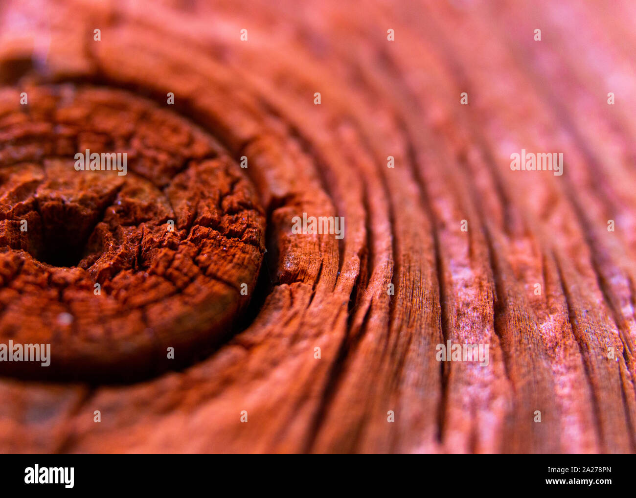 Nahaufnahme von roten Holz Textur Stockfoto