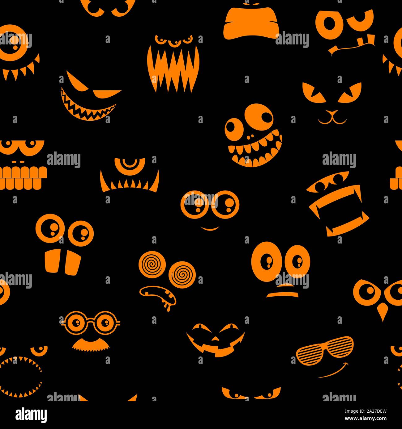 Monster Halloween Muster 2 Stock Vektor