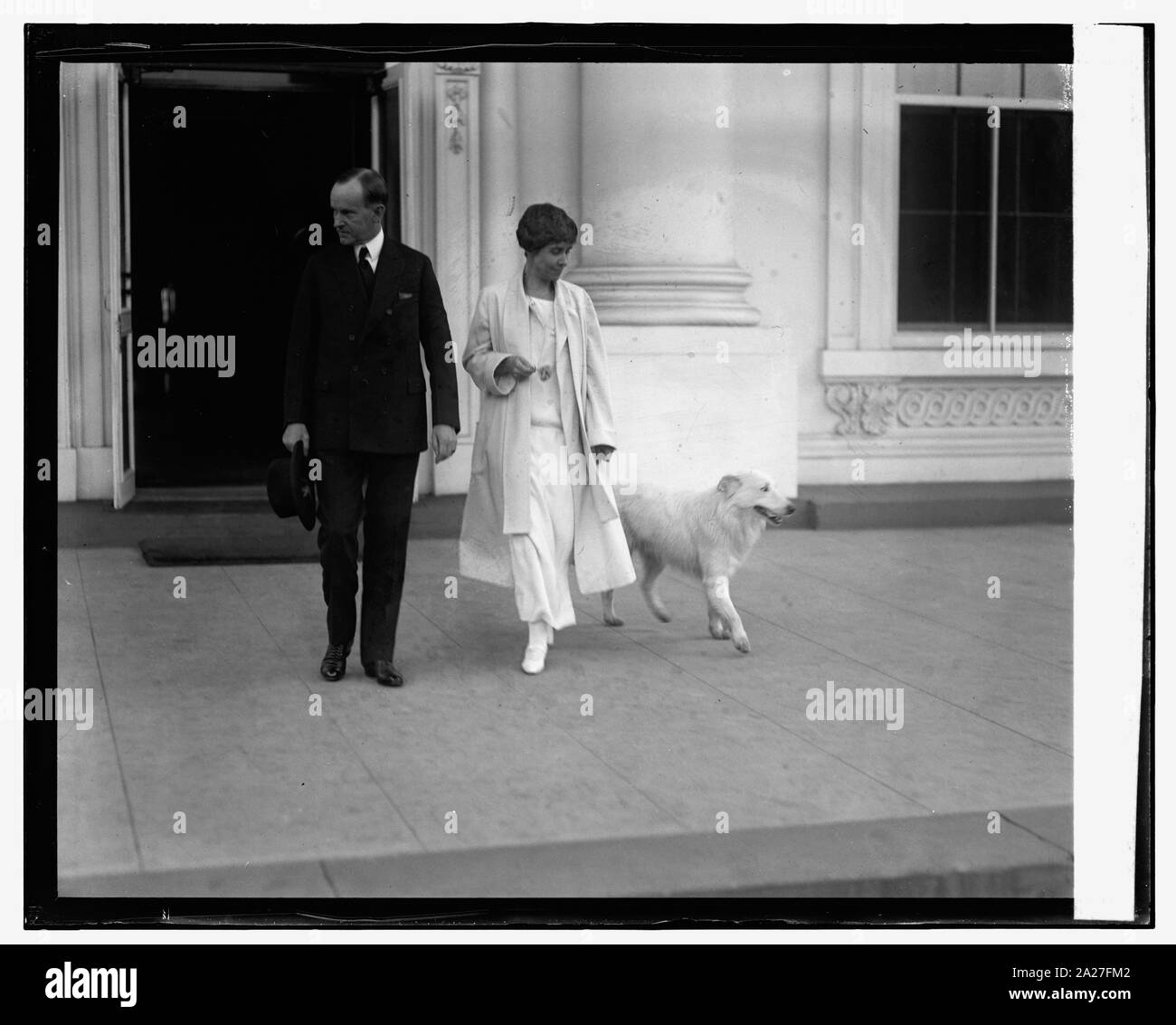 Pres & Frau Coolidge bestätigen Grüße aus Masse, 11/5/24. Stockfoto