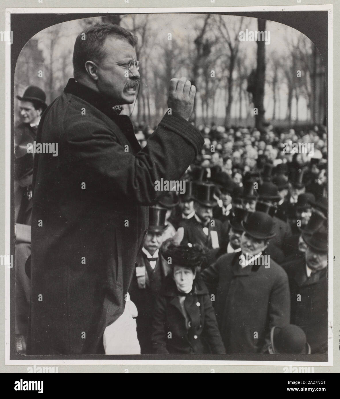 Präsident Roosevelt bei Evanston Stockfoto