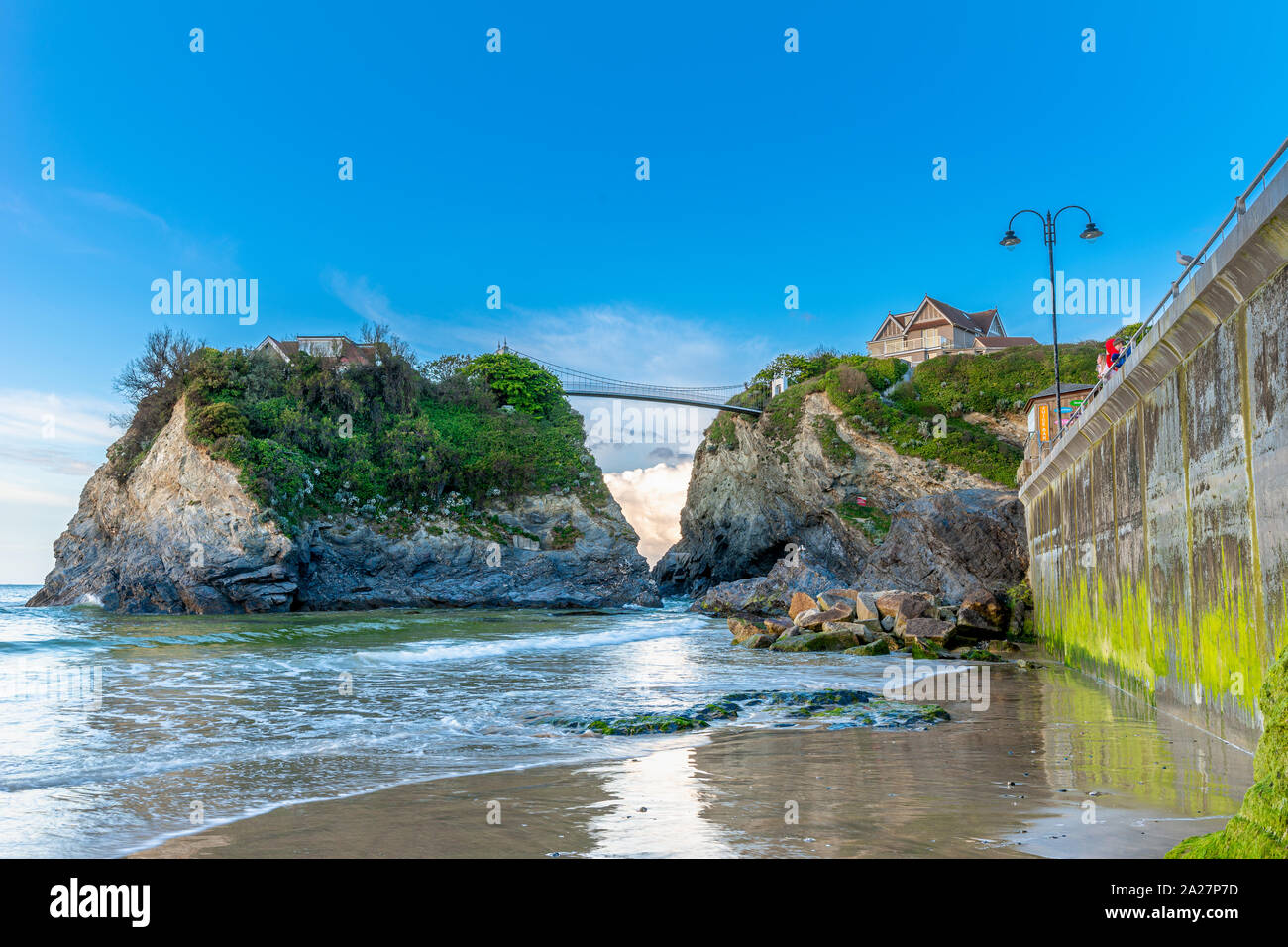 Newquay in Cornwall ist der perfekte Urlaubsort Stockfoto
