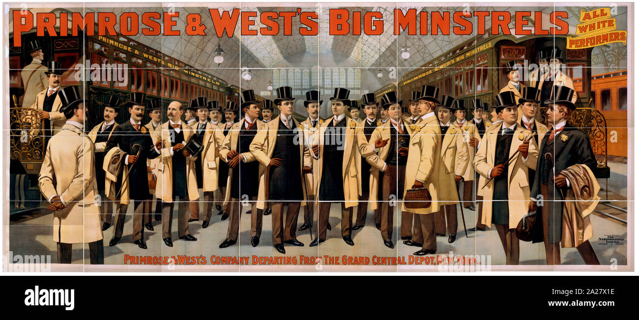 Primrose & West's Big Minstrels alle weißen Interpreten. Stockfoto