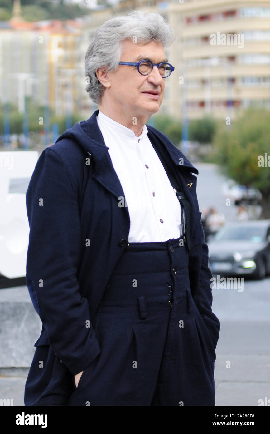 Wim Wenders besucht Fotoshooting für den Film ubmergence" (Bild: © julen Pascual Gonzalez) Stockfoto