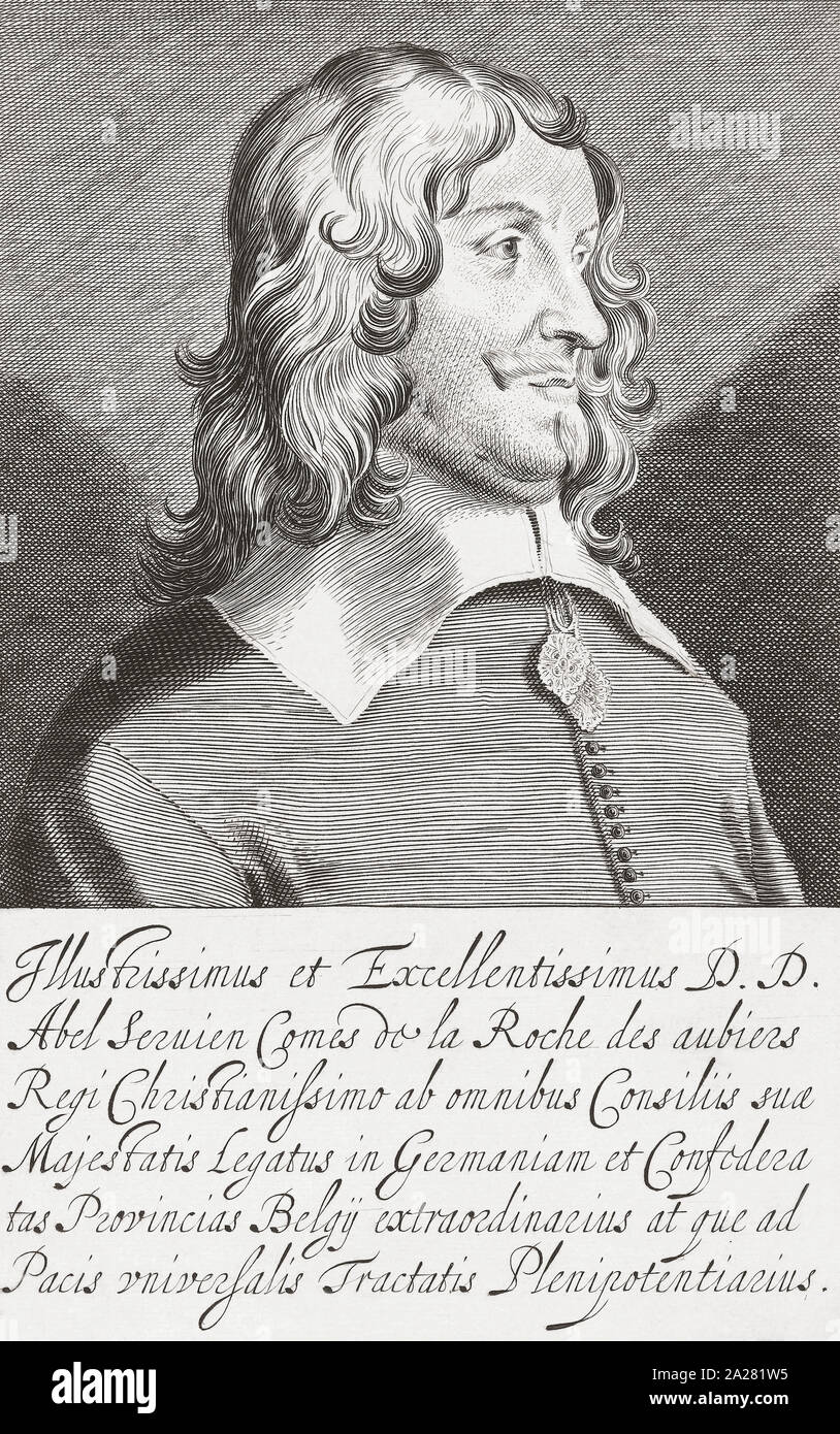 Abel Servien, Marquis de Sablé-sur-Sarthe et de Boisdauphin, 1593-1659. Französischer Diplomat. Er unterzeichnete der Westfälischen Friedensvertrag für die Franzosen. Stockfoto Abel Servien, Marquis de Sablé-sur-Sarthe et de Boisdauphin, 1593-1659. Französischer Diplomat. Er unterzeichnete der Westfälischen Friedensvertrag für die Franzosen. Stockfoto
