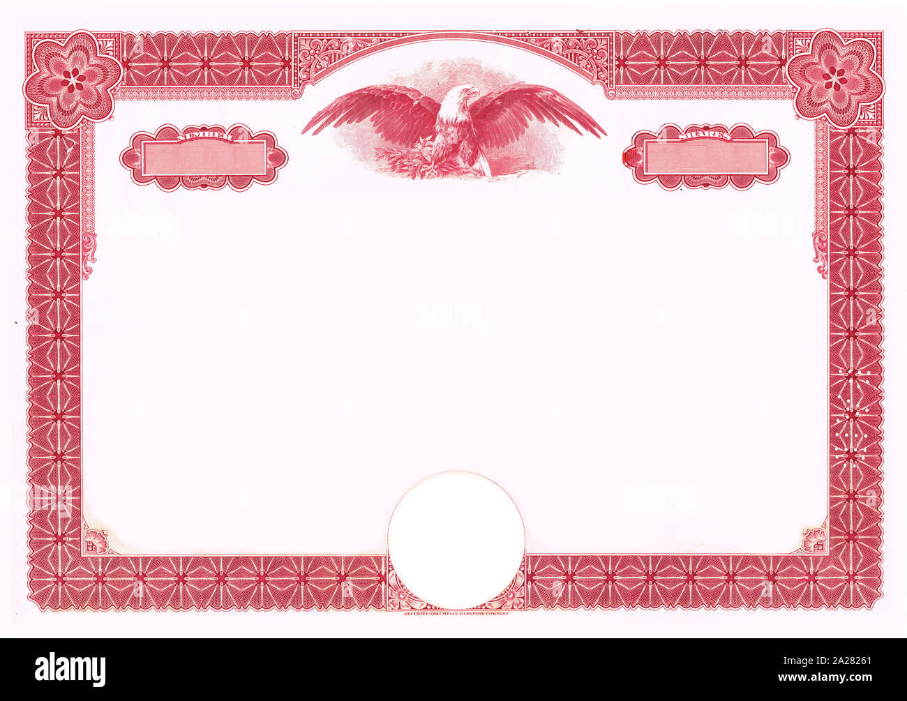 Leere Aktie magenta Grenze frame Vintage 70 Megapixel Stockfoto