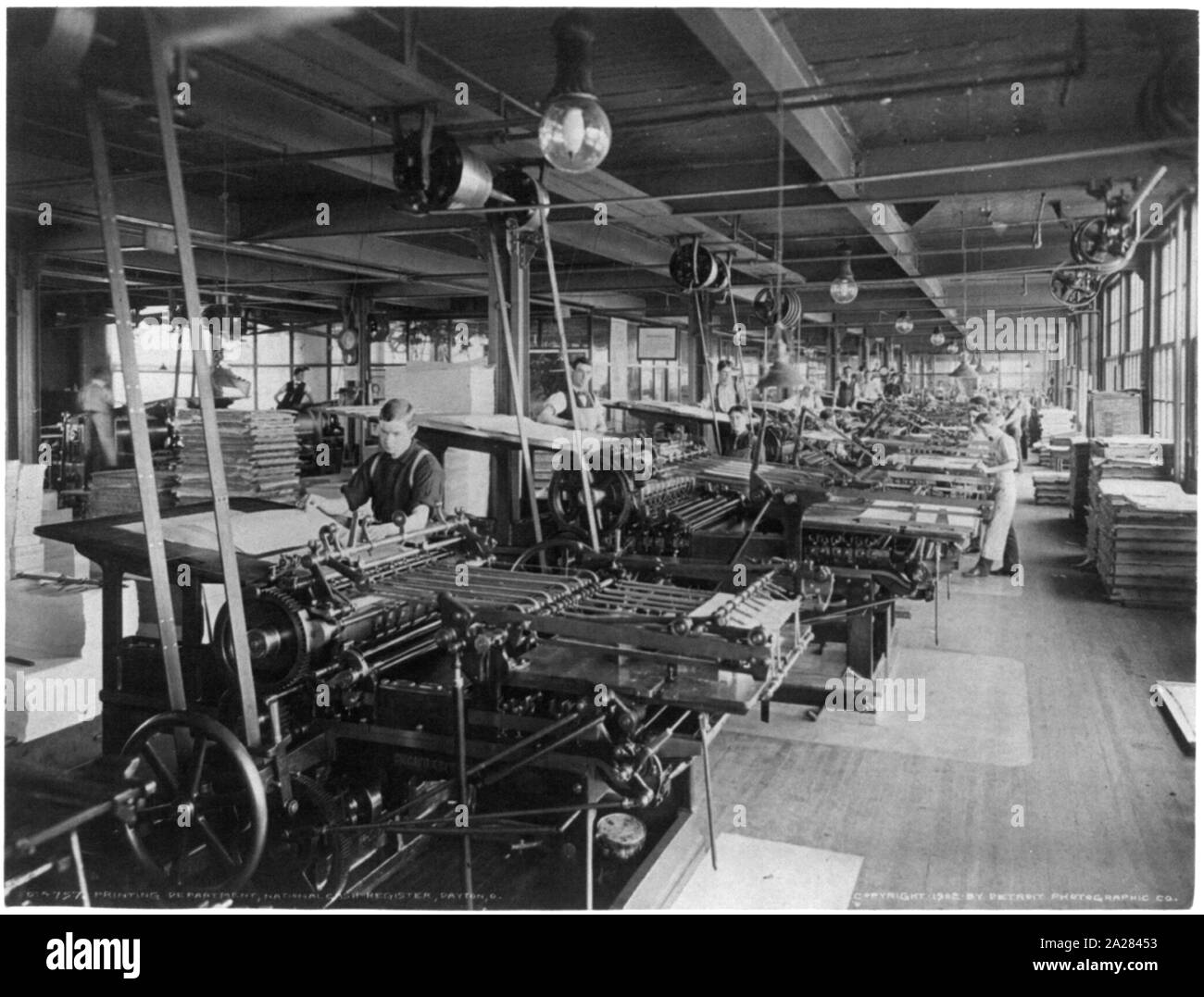 Druckerei, National Cash Register, Dayton, Ohio Stockfoto