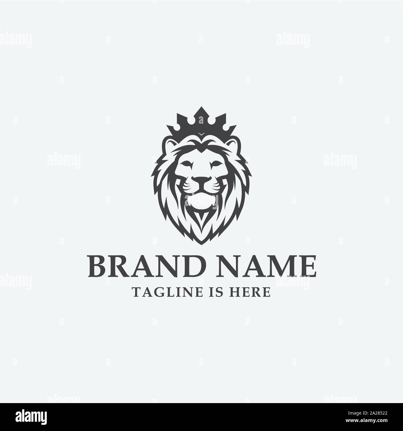 Lion shield Luxus logo Icon, elegante lion Shield Logo Design Illustration, Lion's Head mit Krone logo, Lion shield Symbol Stock Vektor