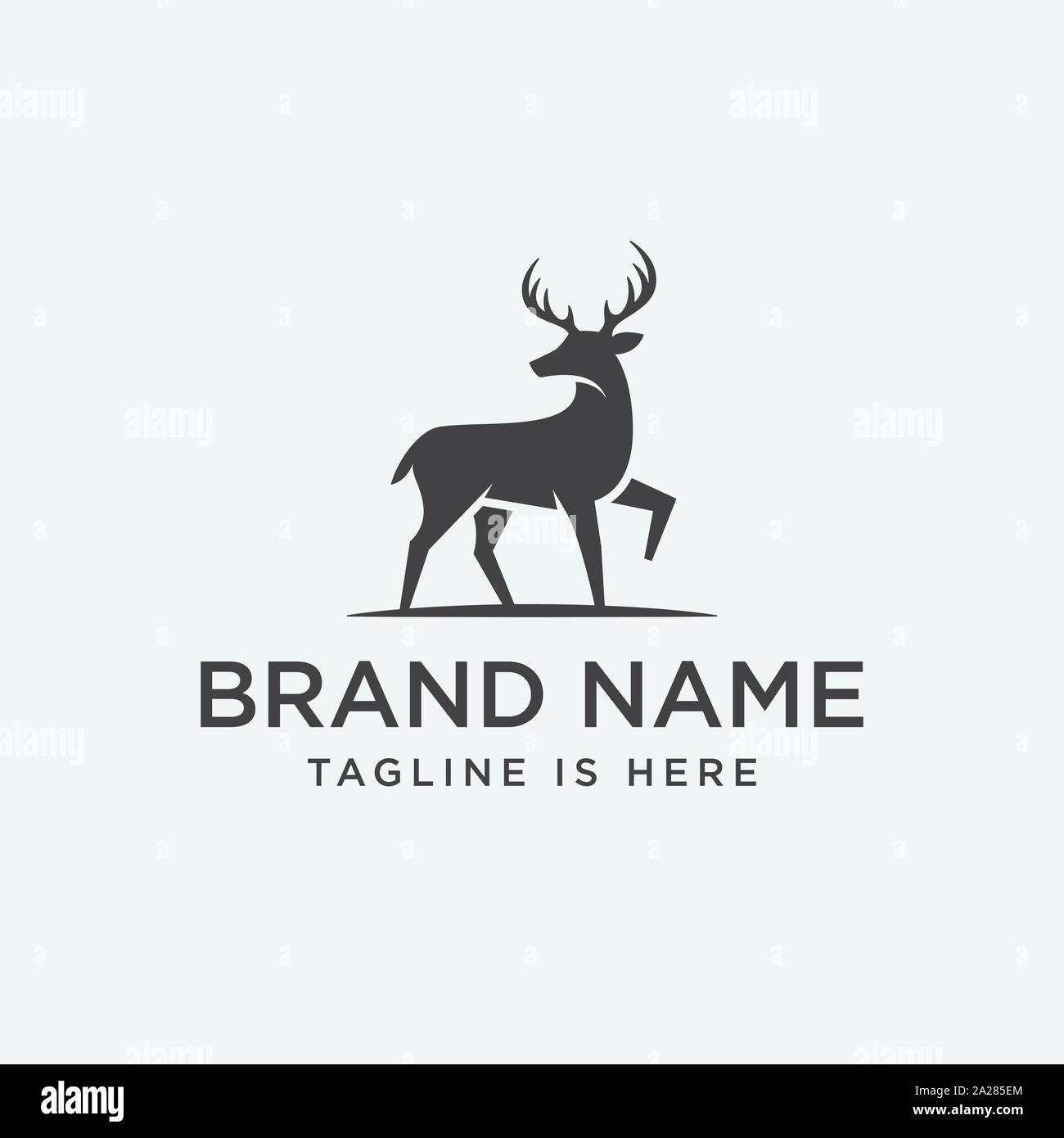 Symbol Rehe, Hirsche, Rehe Illustration vektor design Vorlage, regen Rotwild logo Stock Vektor