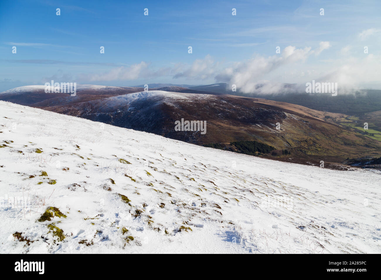 Schnee in die Brüste von Anu, Co Kerry, Irland Stockfoto