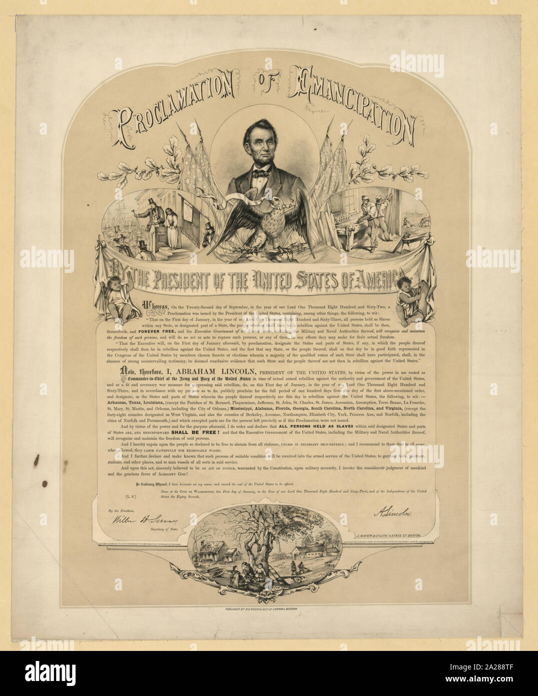 Verkündigung der Emanzipation Stockfoto Verkündigung der Emanzipation Stockfoto