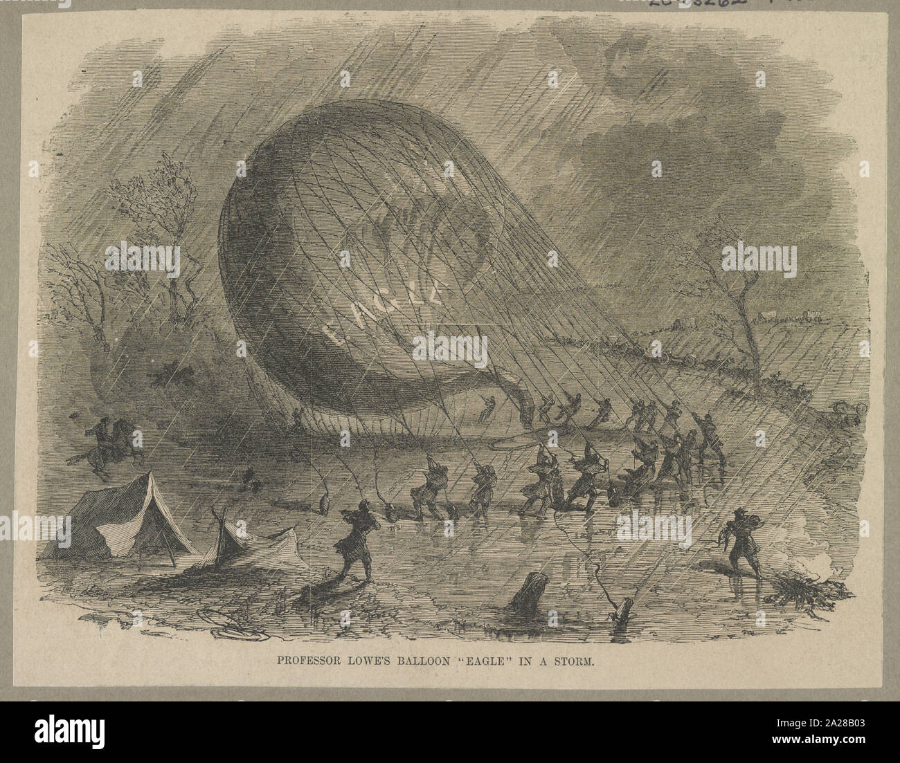 Professor Lowe's Ballon Adler in einem Sturm Stockfoto