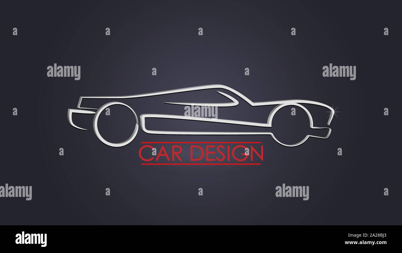 Auto design. Werbebanner für automotive Themen. Stock Vektor