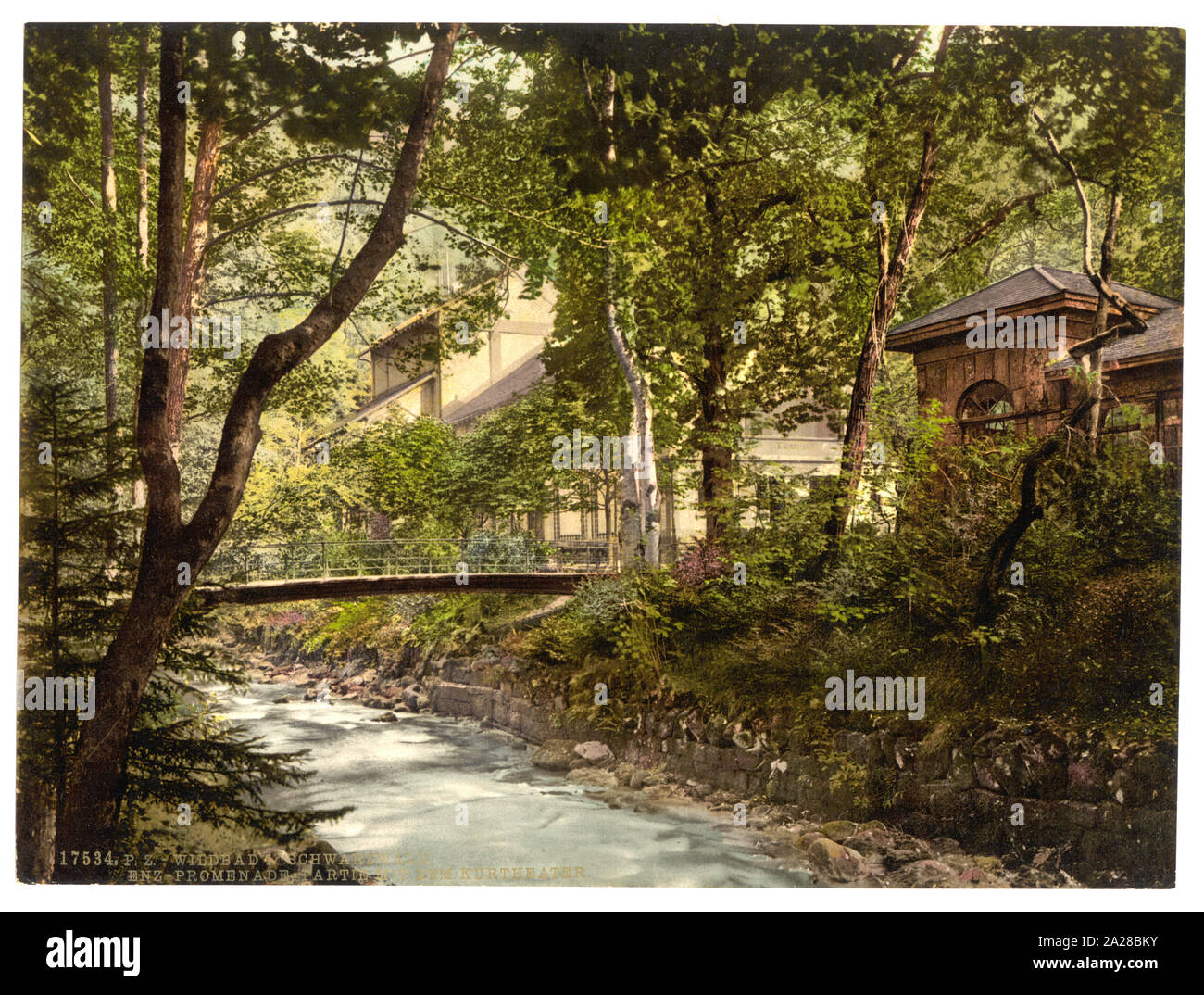 Promenade, Wildbad, Schwarzwald, Baden, Deutschland; Titel von den Detroit Publishing Co., Katalog J - Ausland Abschnitt. Detroit, Mich.: Detroit fotografische Begleitung, 1905.; Drucken. 17534.; Teil: Ansichten von Deutschland in der Photochrom print Collection.; Stockfoto