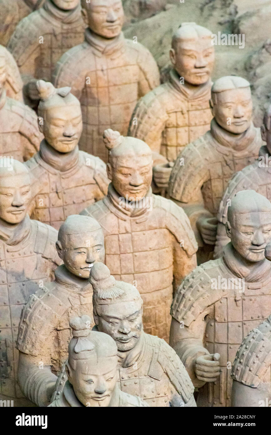 Die alten Terrakotta Armee in Xi'an, Shaanxi, China. Stockfoto