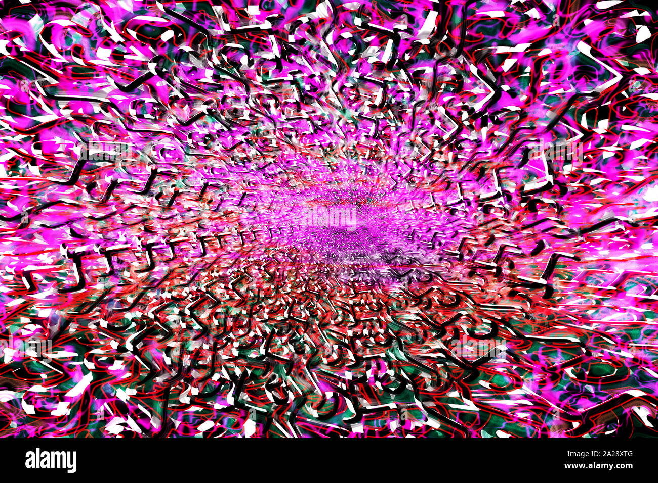 Eine abstrakte psychedelischen Hintergrundbild. Stockfoto