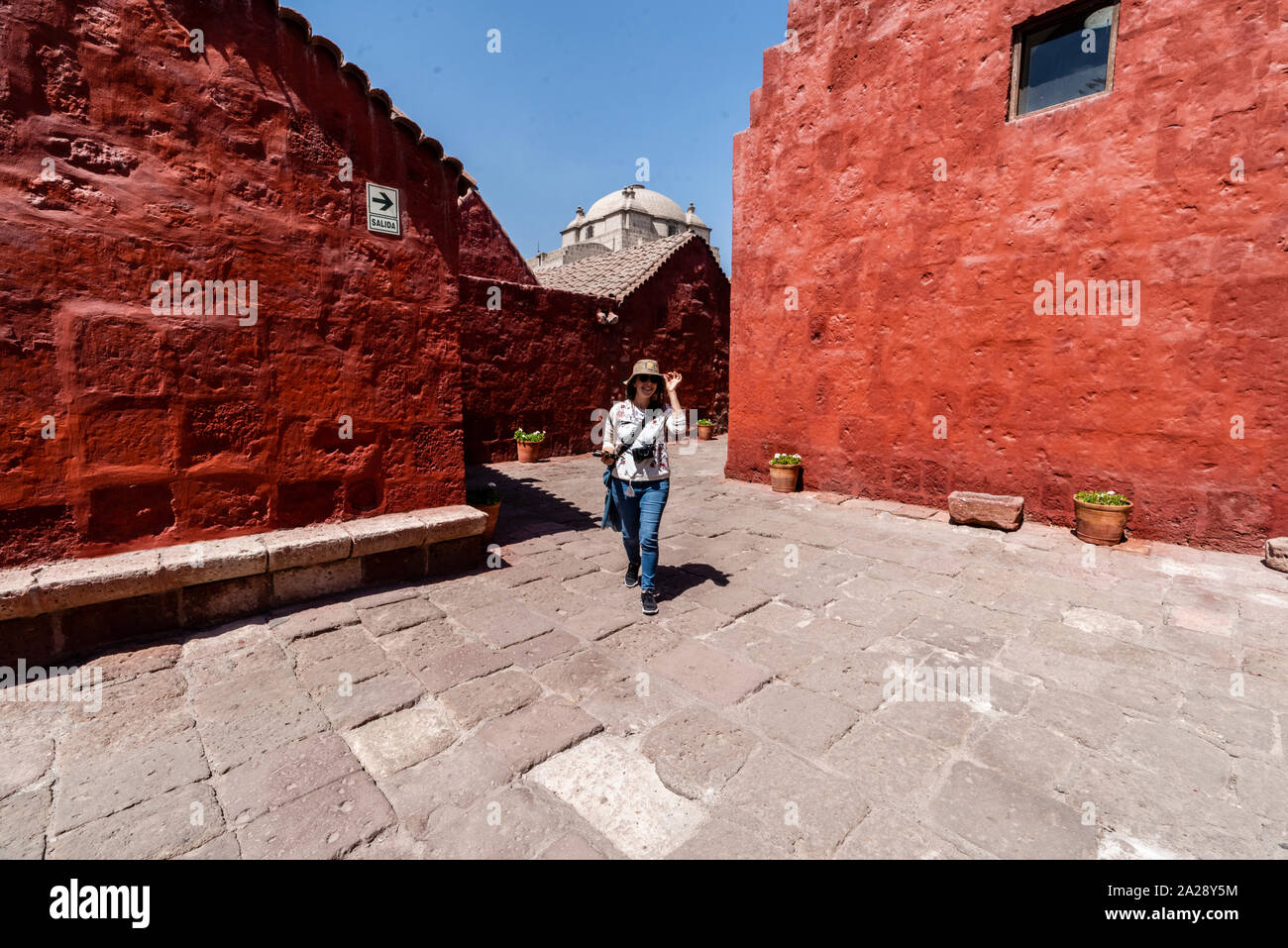 Kloster und das Kloster von Santa Catalina de Siena (1579) in Arequipa, Peru, Südamerika. Weltkulturerbe (UNESCO) Stockfoto