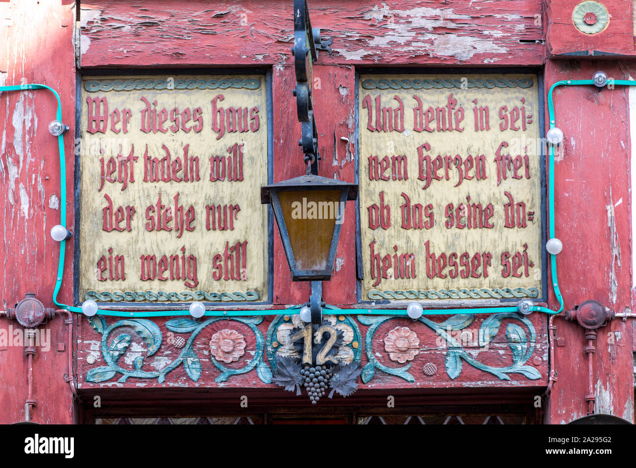 Altstadt von Rhens, im Rheingau, in der zum UNESCO Welterbe Oberes