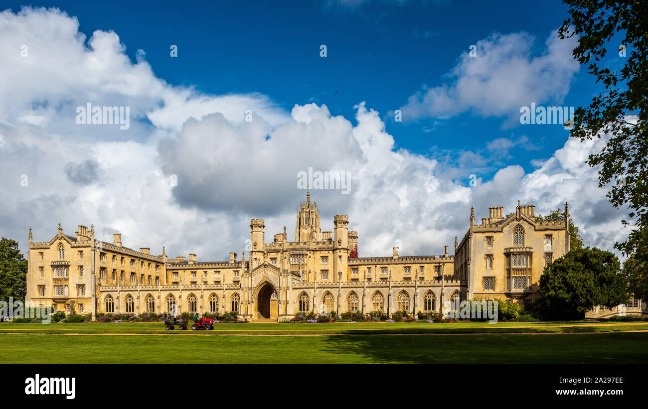 New Court, St Johns College Cambridge. Das 1511 gegründete neue Gericht wurde zwischen 1826 und 1831 erbaut. Architekten Thomas Rickman & Henry Hutchinson Stockfoto