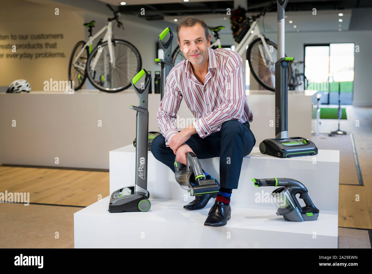 Nick Grau, Gründer von GTech, am Hauptsitz des Unternehmens in Worcester. Stockfoto