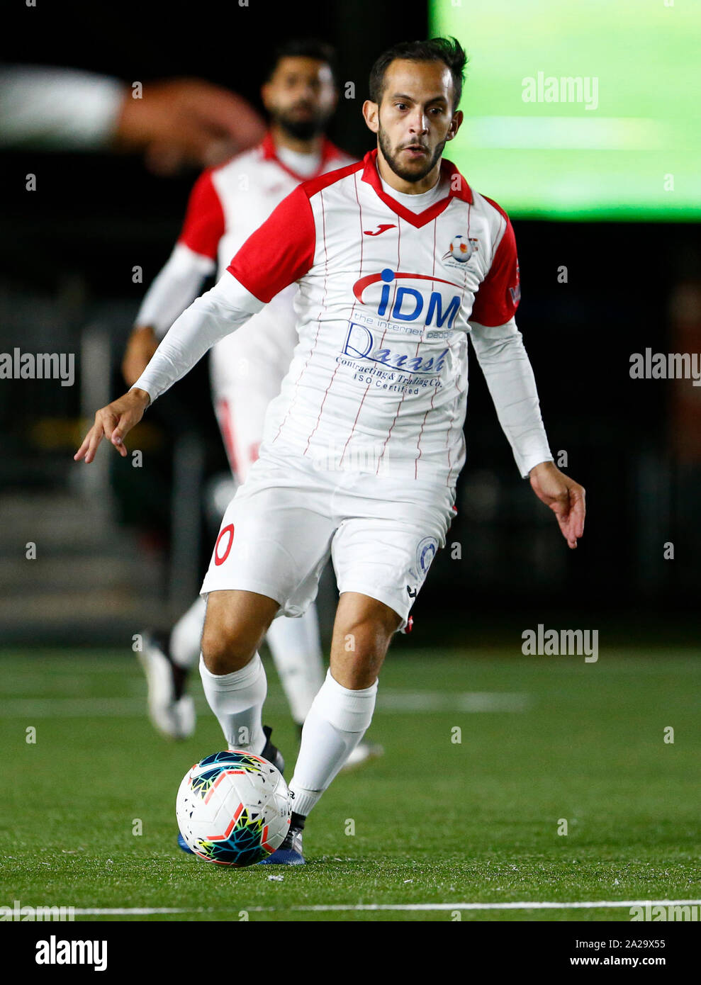 1. Oktober 2019; Langley Park, Perth, Western Australia, Australien; Welt Mini Football Federation World Cup; Mohammad Khalil des Libanon dribbelt den Ball nach vorne Stockfoto