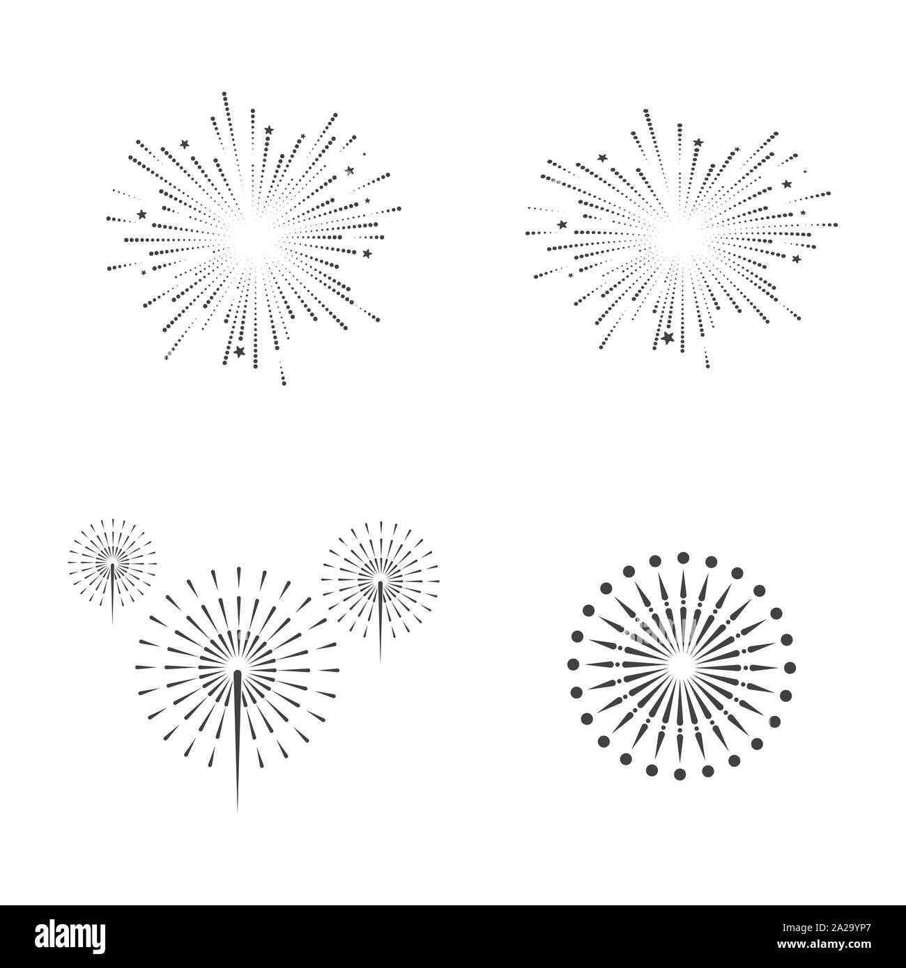 Feuerwerk Vektor icon Abbildung Design Template Stock Vektor