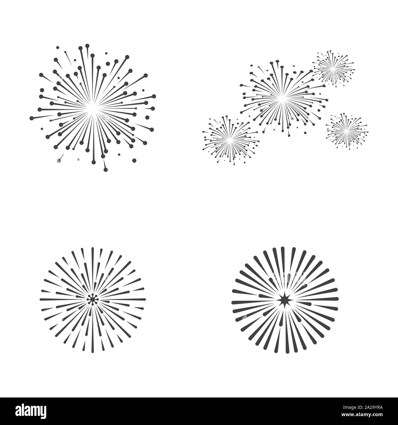 Feuerwerk Vektor icon Abbildung Design Template Stock Vektor