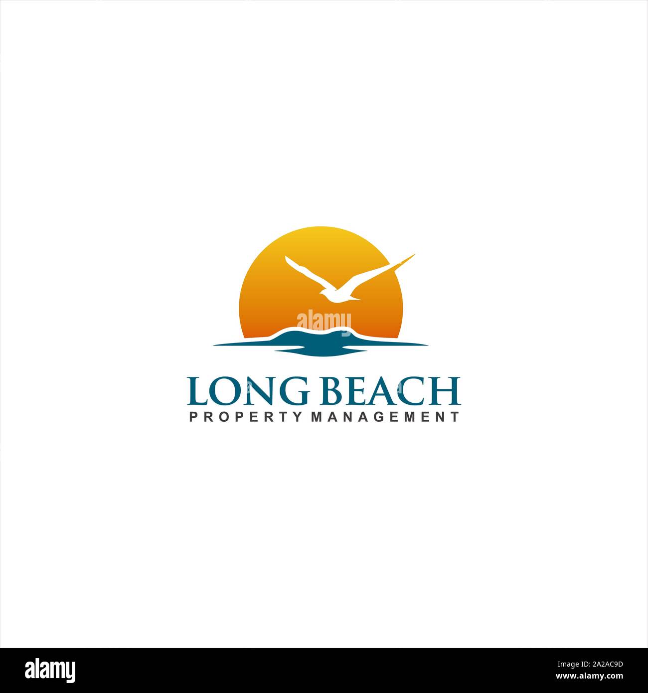 Modernes Logo für Long Beach Stock Vektor
