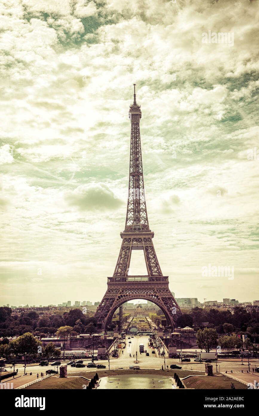 Eiffelturm Paris Frankreich Stockfoto