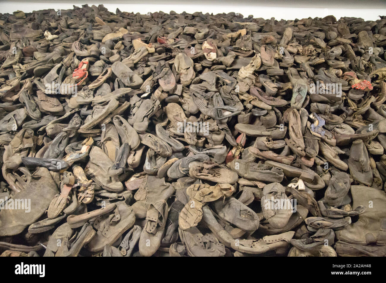Schuhe von Insassen in Auschwitz I Konzentrationslager Auschwitz, Polen Stockfoto