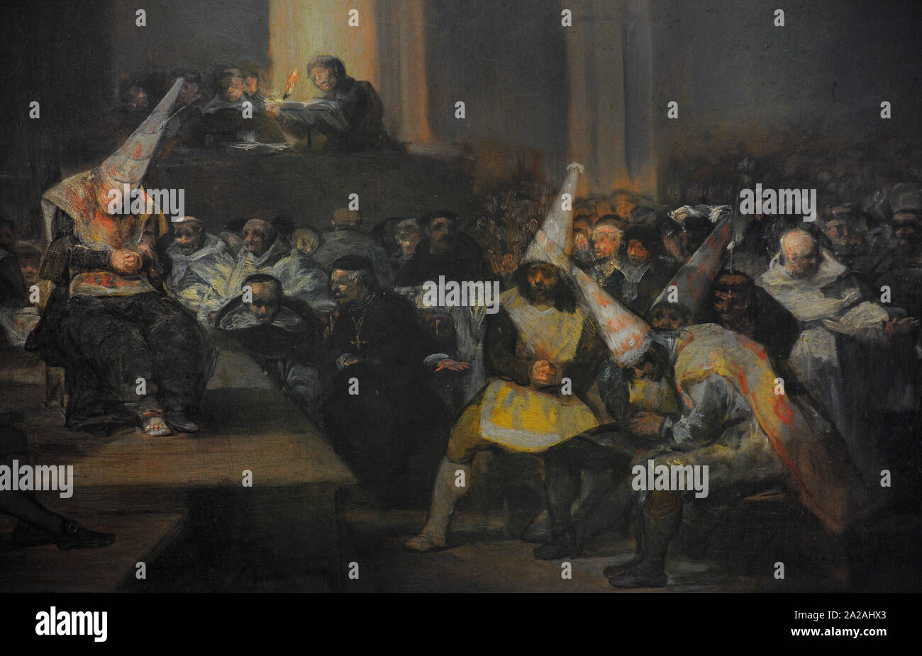Francisco de Goya y Lucientes (1746-1828). Spanischer Maler. Die Inquisition Szene, 1808-1812. Detail. San Fernando Königliche Akademie der Schönen Künste in Madrid. Spanien. Stockfoto