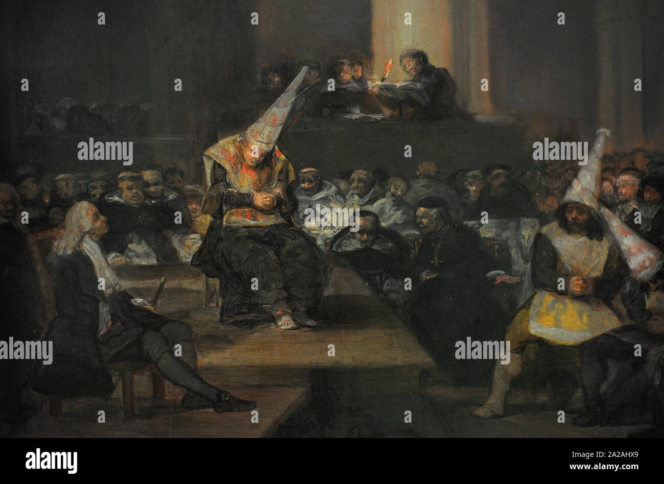 Francisco de Goya y Lucientes (1746-1828). Spanischer Maler. Die Inquisition Szene, 1808-1812. Detail. San Fernando Königliche Akademie der Schönen Künste in Madrid. Spanien. Stockfoto