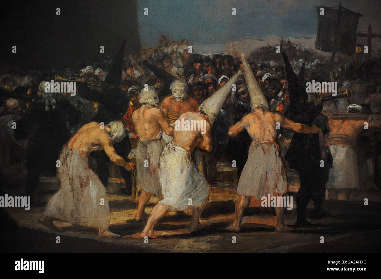 Francisco de Goya y Lucientes (1746-1828). Spanischer Maler. Eine Prozession der Flagellanten, 1808-1812. Detail. San Fernando Königliche Akademie der Schönen Künste in Madrid. Spanien. Stockfoto