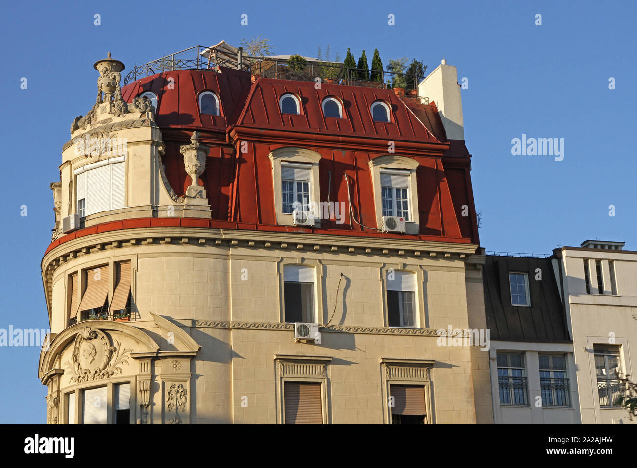 Red Top der Druide Bar Gebäude, Cincar jankova 1, Beograd, Serbien Stockfoto