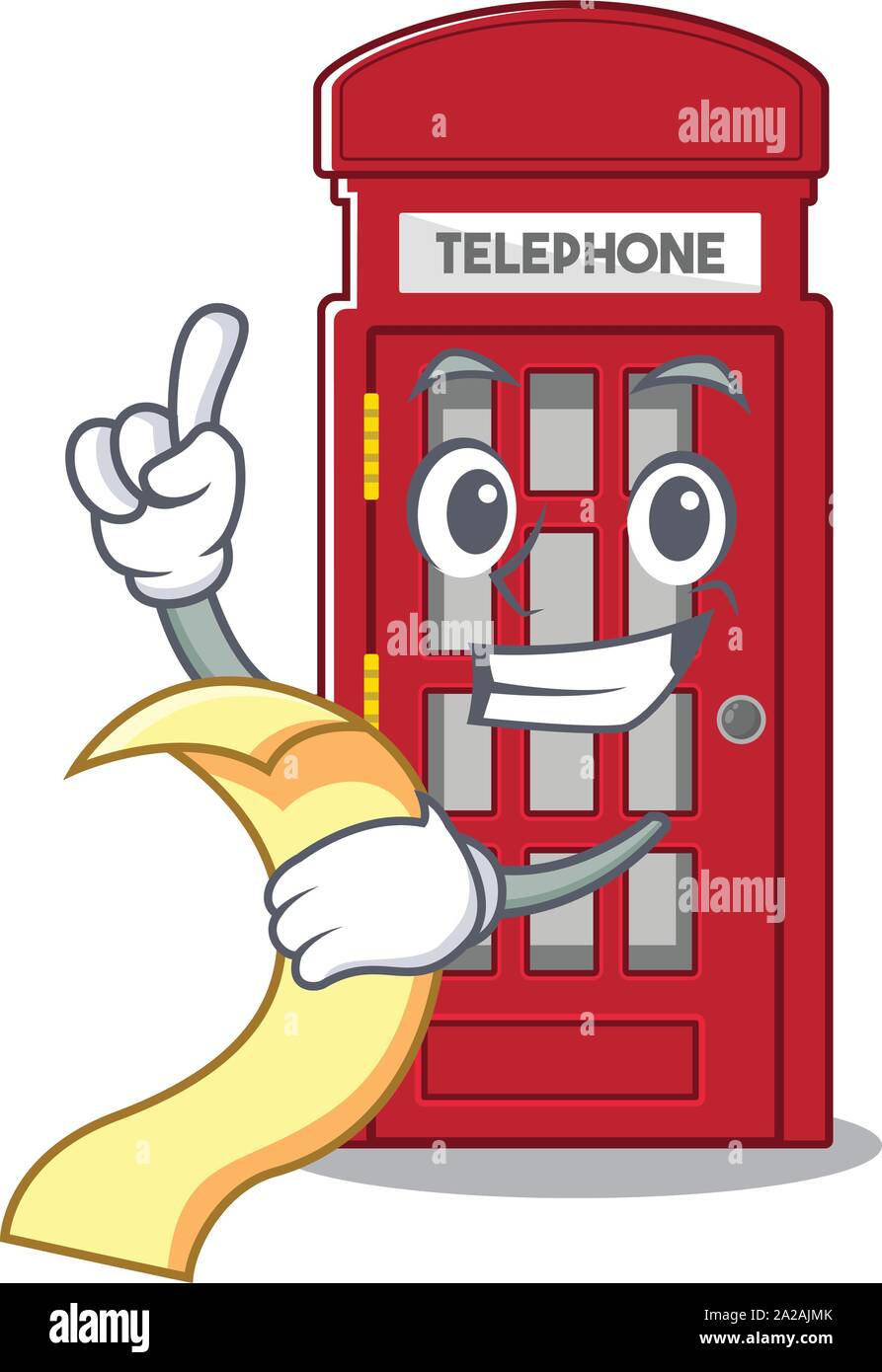 Mit menü Miniatur Telefon stand oben cartoon Tabelle Stock Vektor