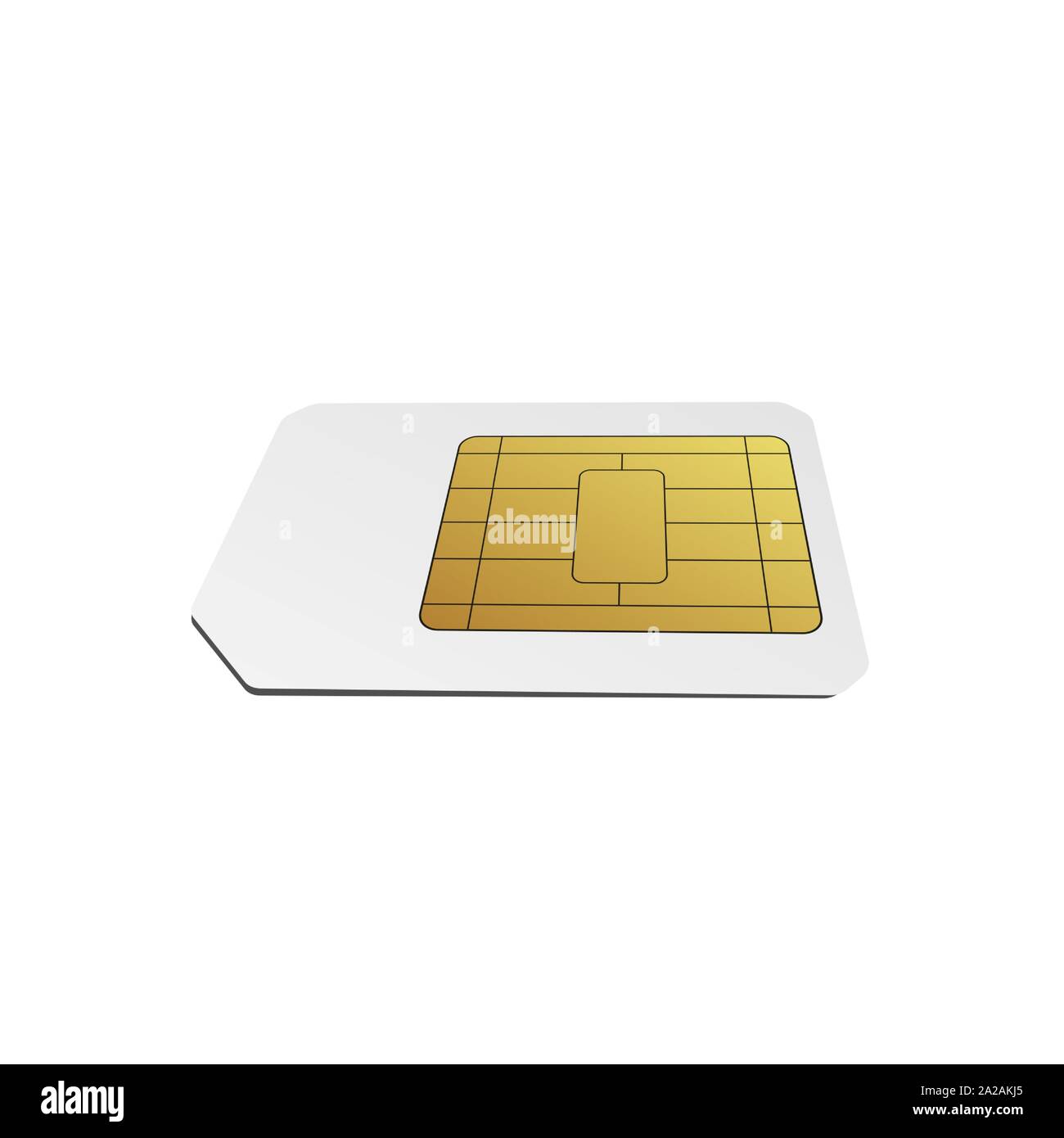 3D-SIM-Karte. Vector Illustration. Mobile Netzwerke Technologie. Stock Vektor