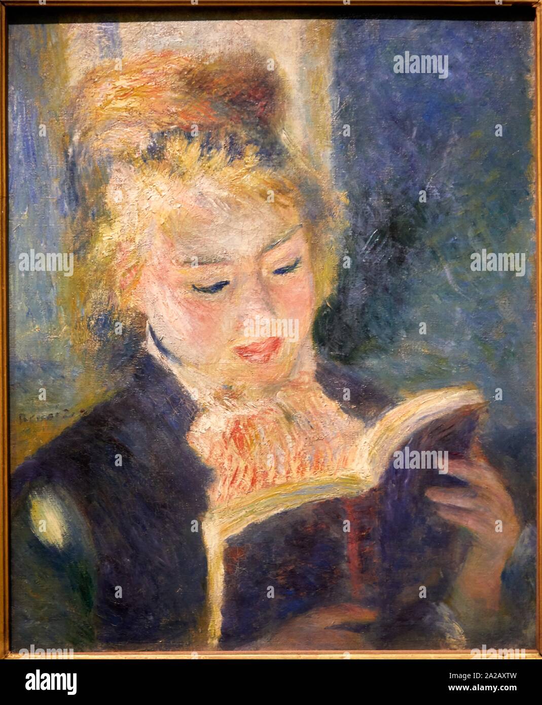 ''' La Liseuse'', 1874-1876, Pierre Auguste Renoir, 1841-1919, Musée d'Orsay, Paris, Frankreich, Europa Stockfoto