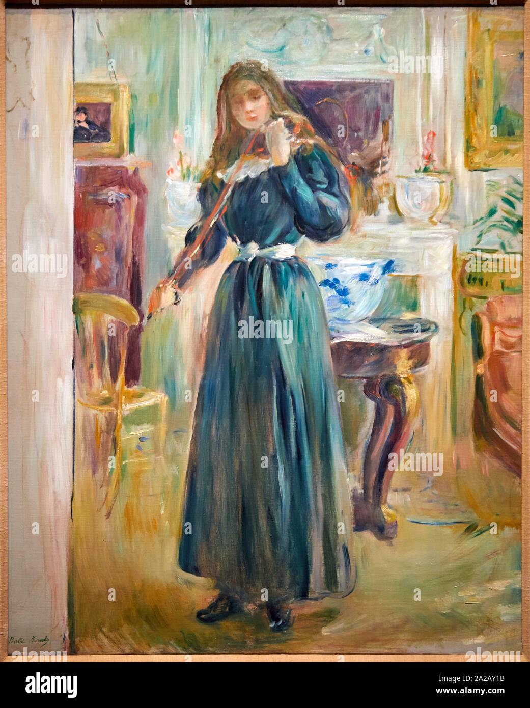 ''' Le Violon" dit aussi'' Julie Manet au Violon'', 1893, Berthe Morisot (1841-1895) Stockfoto