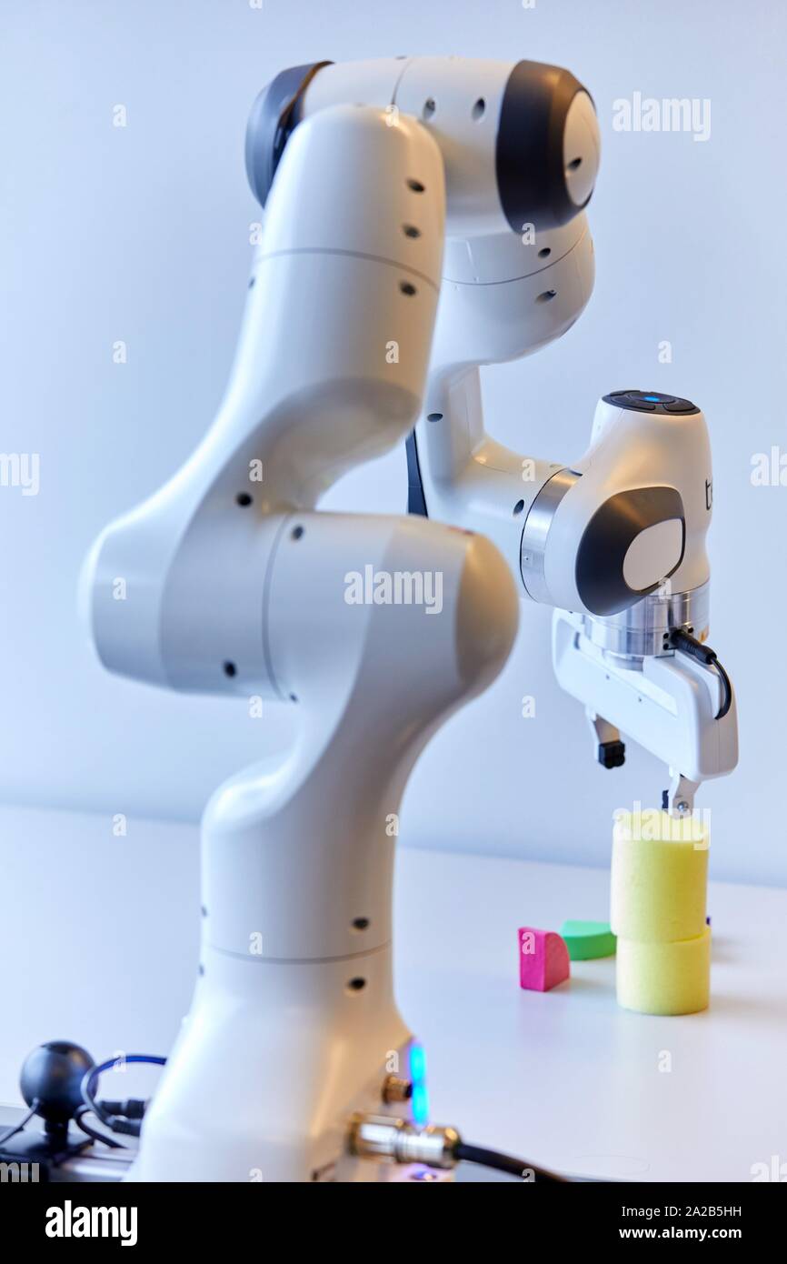 Fernprogrammierung Roboter für Objekt Manipulation, Innovation, die im Sanitärbereich Robotik, Einheit von Health Technology, Technology Center, Tecnalia Forschung & Stockfoto